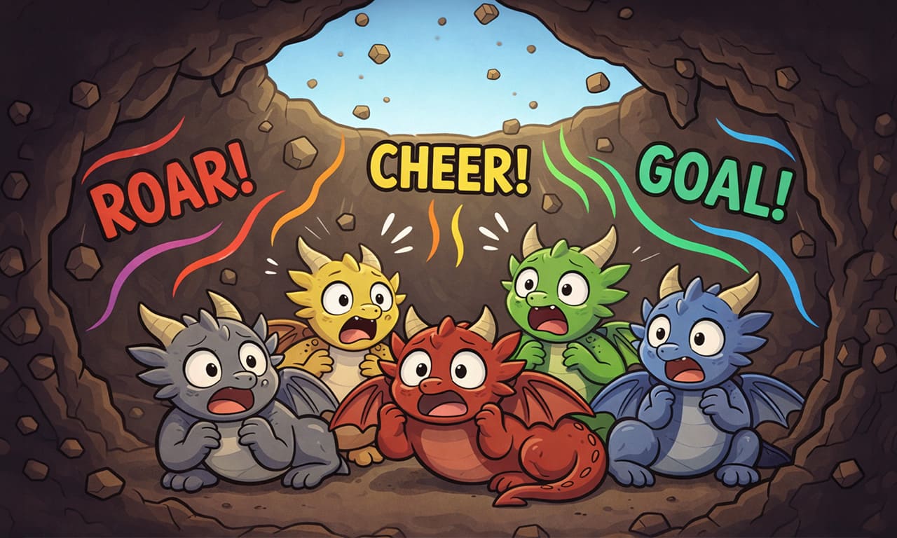 Until the world's cheer woke them up